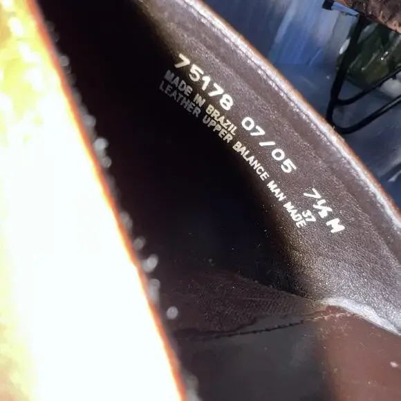 Clarks 75178 Stitched Plain Toe Inlay Casual Wedge Mules shoes Womens 7.5 - Picture 6 of 8